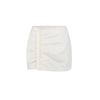 NotAwear Simple Woolen Low Waist Skirt