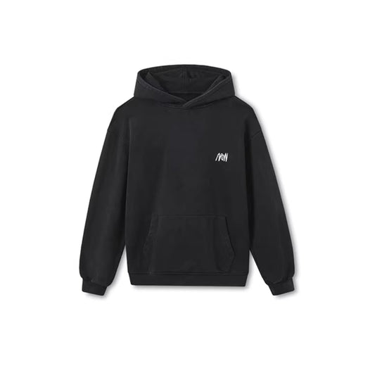 NotAwear Washed Logo Embroidery Knit Hoodie