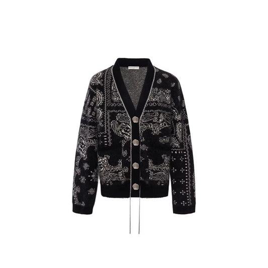 Diana Vevina Chain Totem Cardigan Black