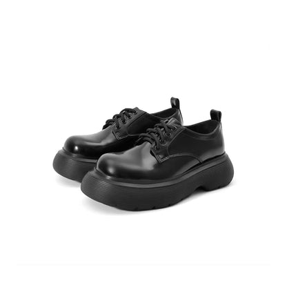 Laber Three Thick-Soled Leather Derby Black