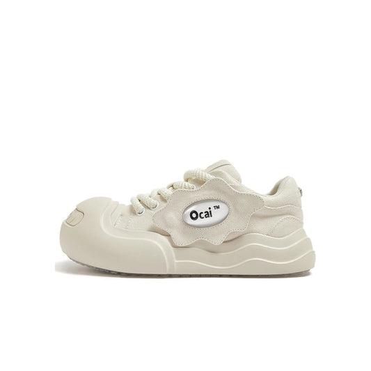 Ocai Detachable Logo Smile Sneaker White