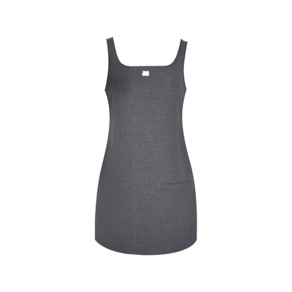 Liilou Adjustable Shoulder Girdle Slip Dress Grey