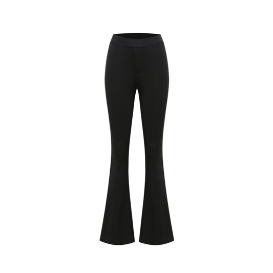 Cottia Woven Slim Flared Pants Black