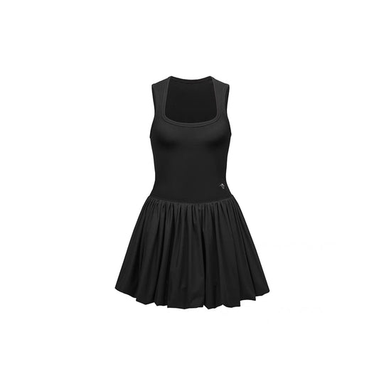 NotAwear High-Waist Puff Knit Dress Black