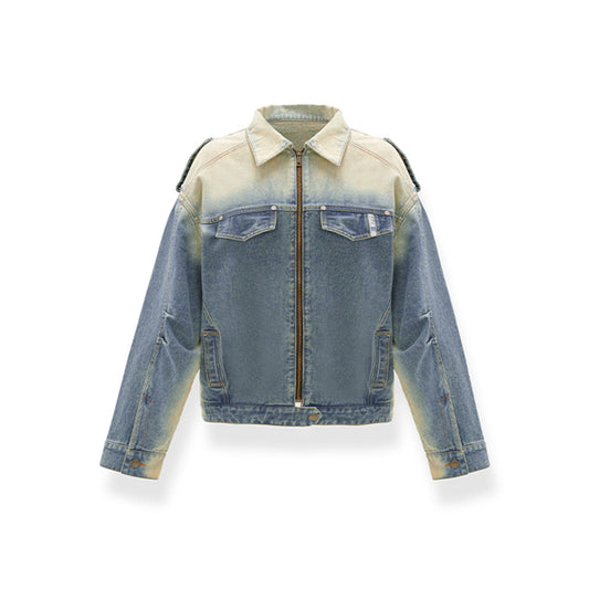 NotaWear Destroy Cutting Vintage Oversized Denim Jacket