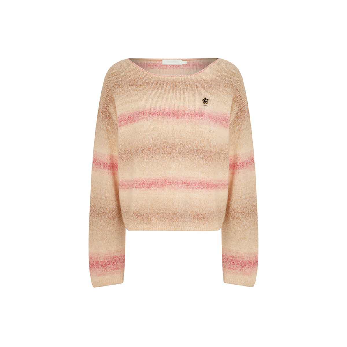 Kroche Gradient Off-Shoulder Woolen Sweater