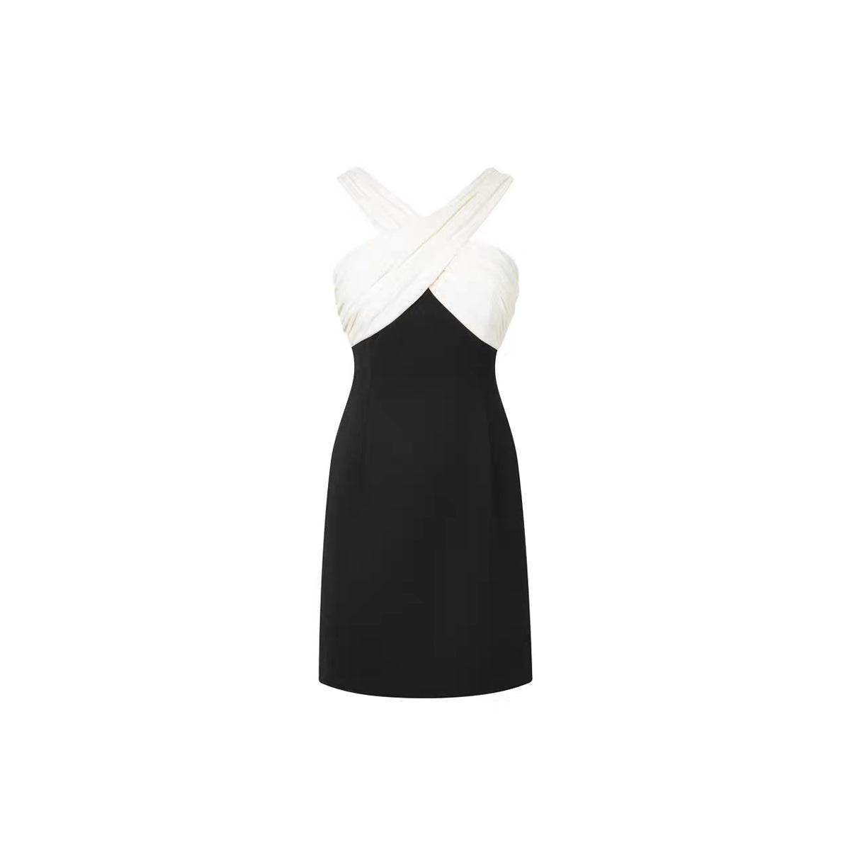 Rocha Roma Color Blocked V-Neck Tube Dress