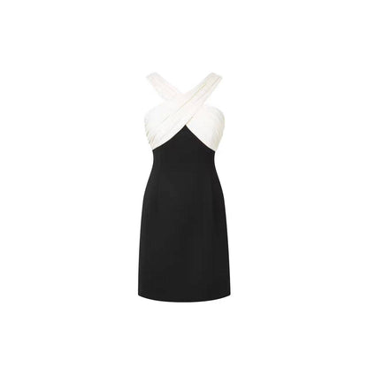 Rocha Roma Color Blocked V-Neck Tube Dress