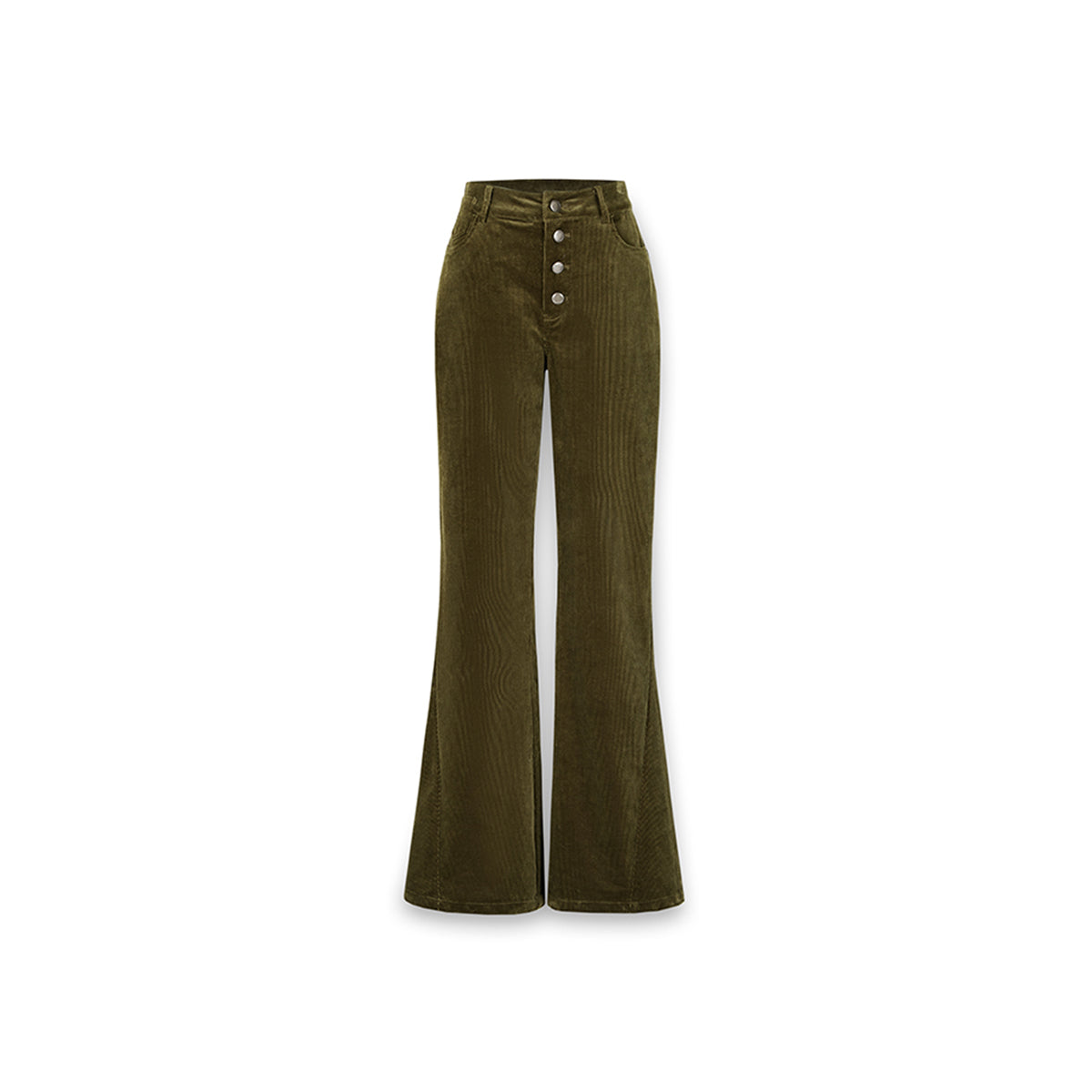 NotAwear High Waist Slim Corduroy Flare Pants