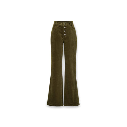 NotAwear High Waist Slim Corduroy Flare Pants