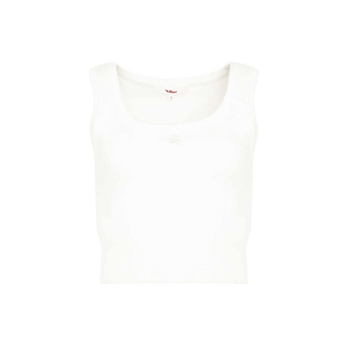 Liilou Cleanfit Square Neck Knit Vest White