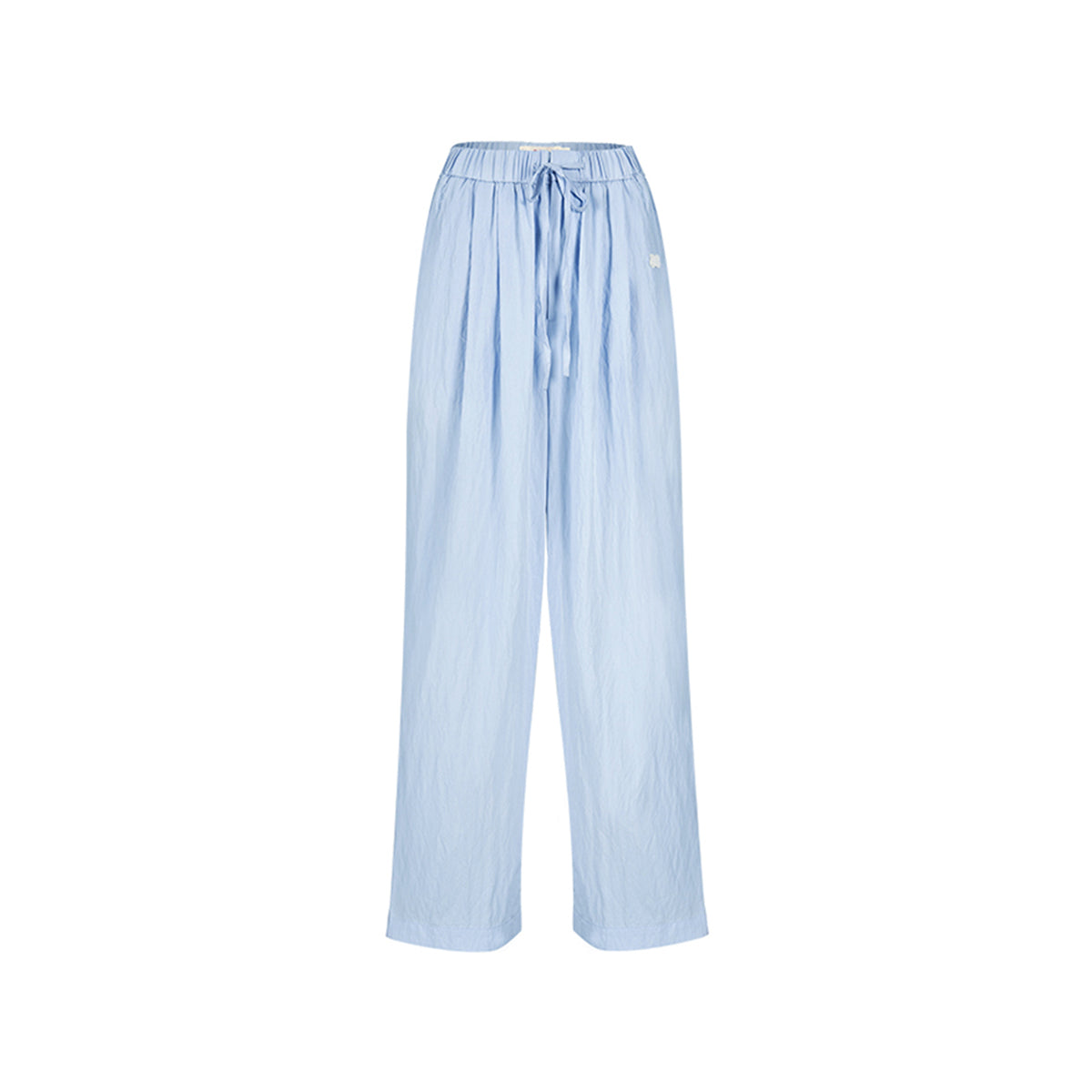 Liilou Draped Elastic-Waist Pleated Casual Pants Blue