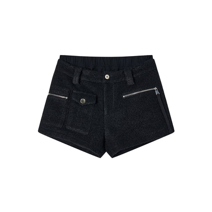 Via Pitti Cargo Pockets Double Waist Thick Shorts