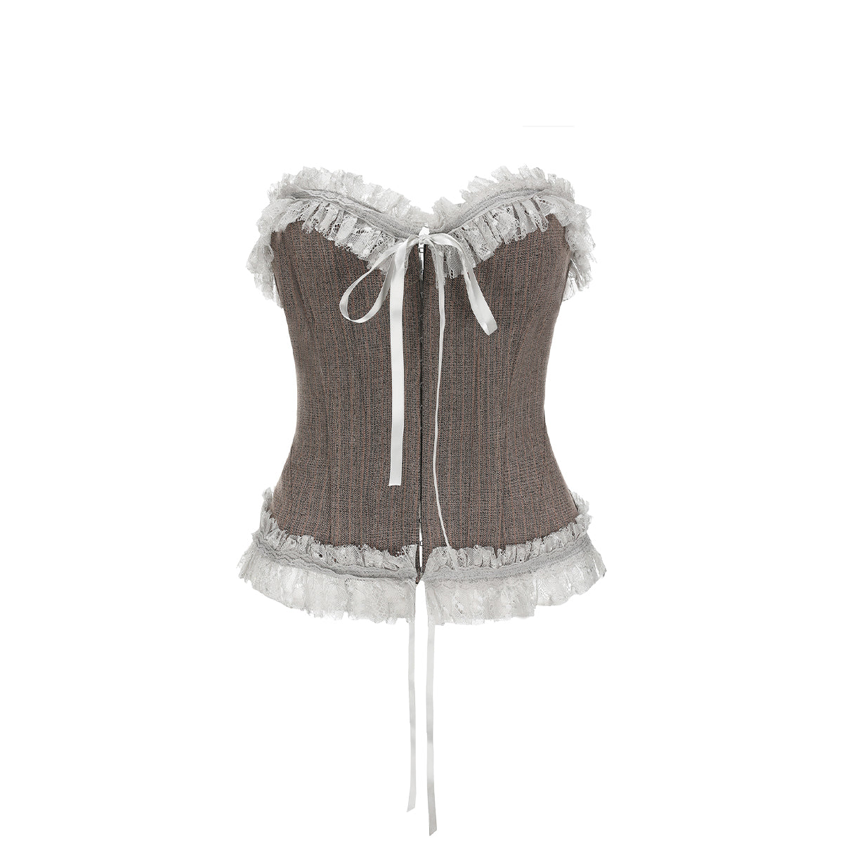 AGAM Lace Edged Fish-Bone Vest