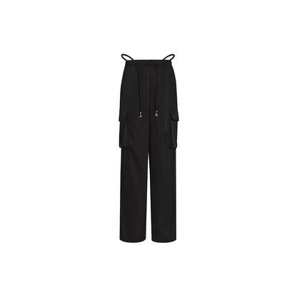 Three Quarters Pockets Cargo Pants Black