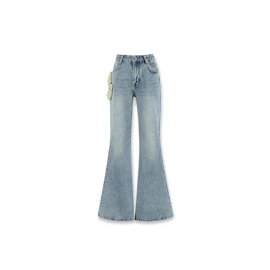 NotAwear 3D Rose Oversized Flare Jeans