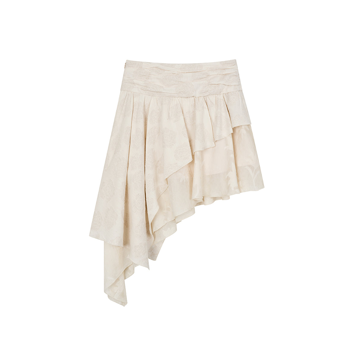 Via Pitti Heavy Rose Irregular Patchwork Skirt