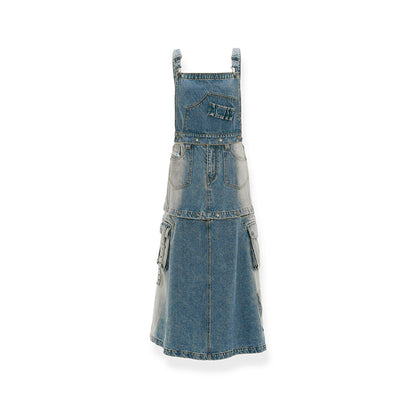 NotaWear Detachable Multiple Thread Denim Overall Dress