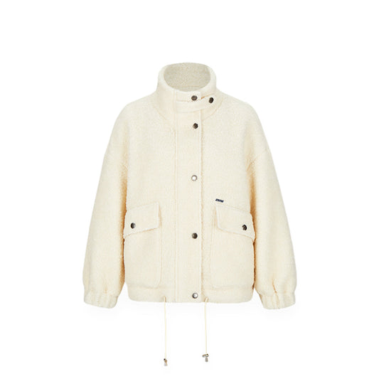 NotAwear Drawstring Fleeced Jacket White