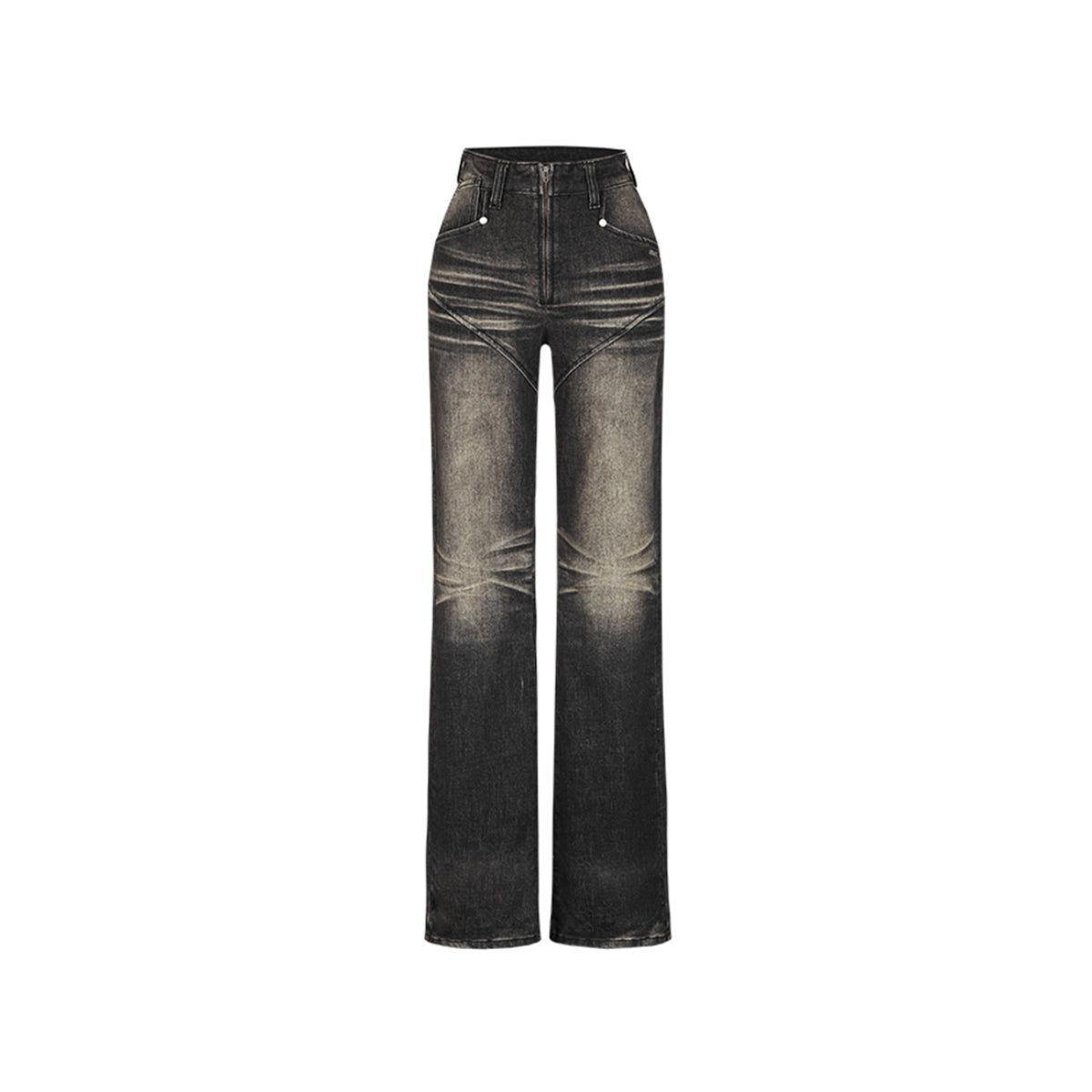 NotAwear Washed Layered Slim Jeans Black