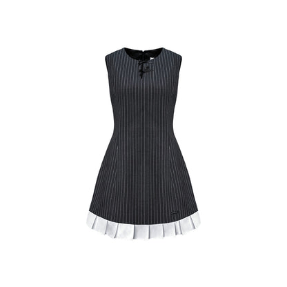 AsGony Color Blocked Striped Dress