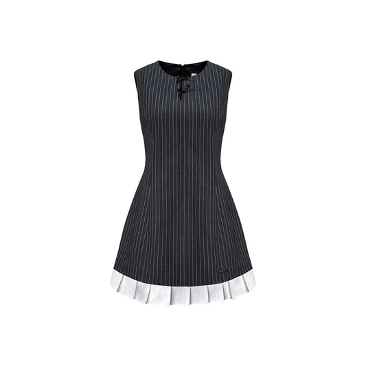 AsGony Color Blocked Striped Dress