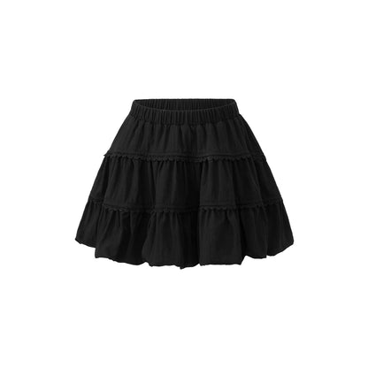 MacyMccoy Lace Patchwork Puffy Skirt Black