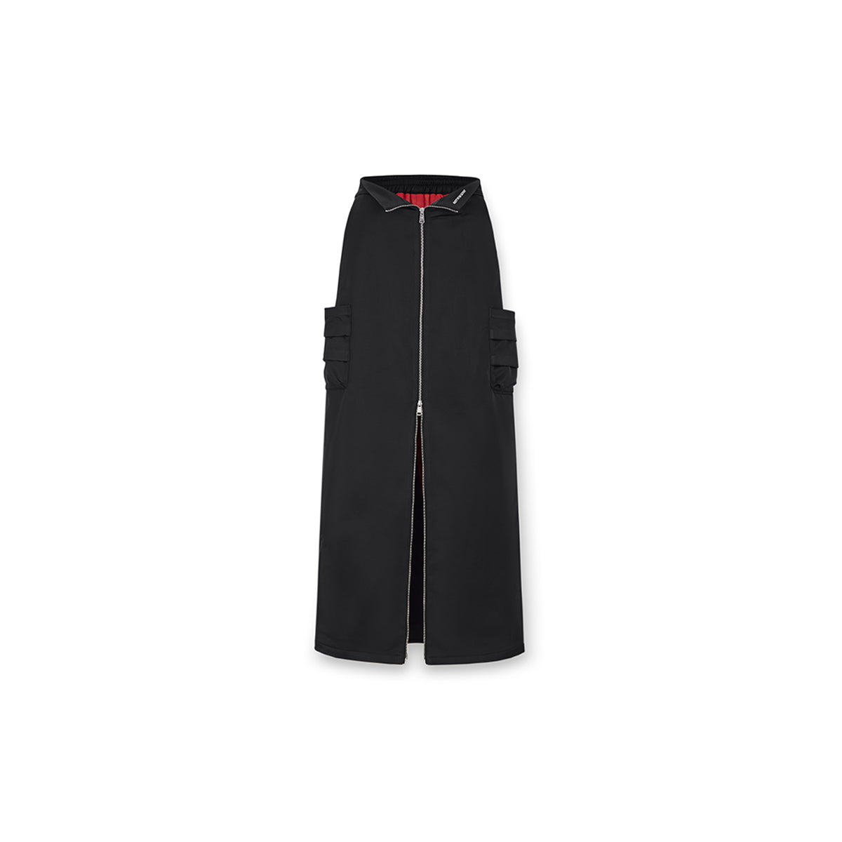 NotAwear Zipper Split Cutting Cargo Skirt Black