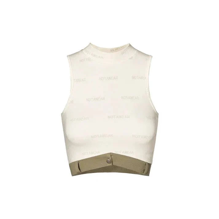 NotAwear Full Printed Logo Buckle Vest Top