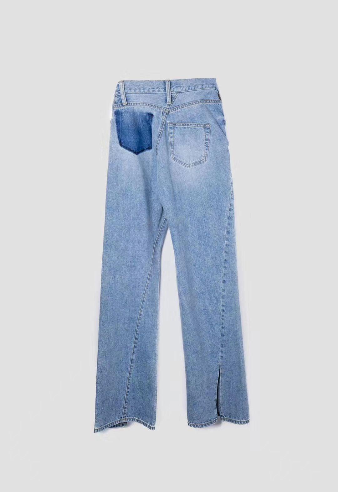 Ann Andelman Lizard Patch Jeans Blue