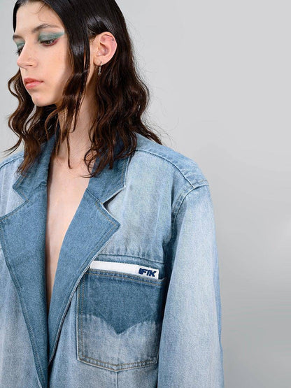 IFIK Tribute To Justin Oversize Denim Blazer