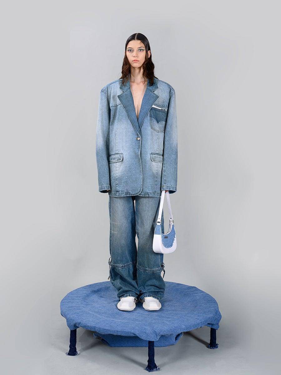 IFIK Tribute To Justin Oversize Denim Blazer