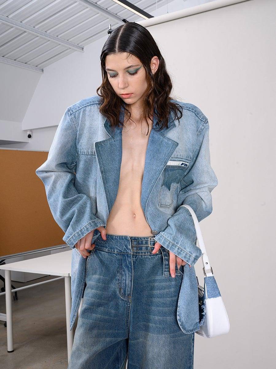 IFIK Tribute To Justin Oversize Denim Blazer