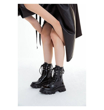 Lost In Echo Belt Platform Boots Black