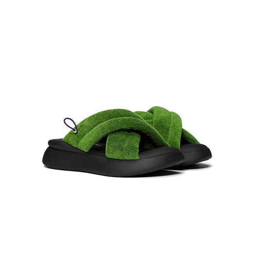 Lost In Echo Cross Strap Pump Slipper Green