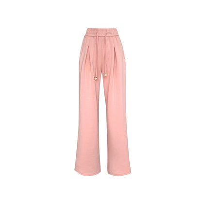 Kroche Peach Belt Wide Leg Pants Pink