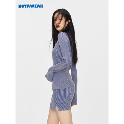 NotAwear Knit Buckle Top Washed Blue