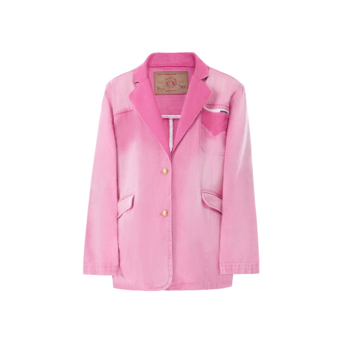 IFIK Tribute To Justin Oversize Denim Blazer Pink