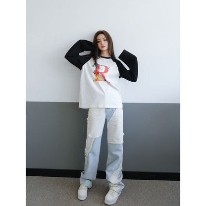 Rocha Roma Fruit Letter Long-Sleeve Tee