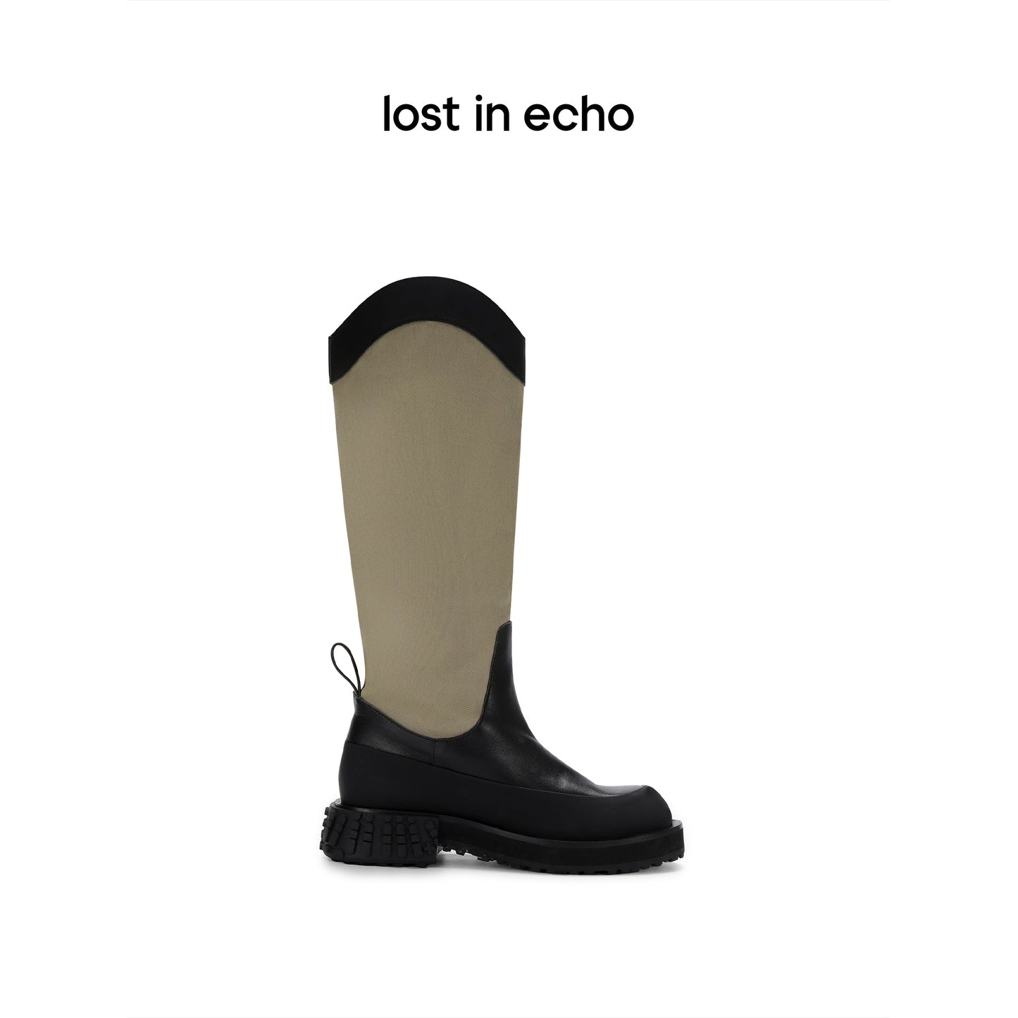 Lost In Echo Heel Cavalry Boots Sand