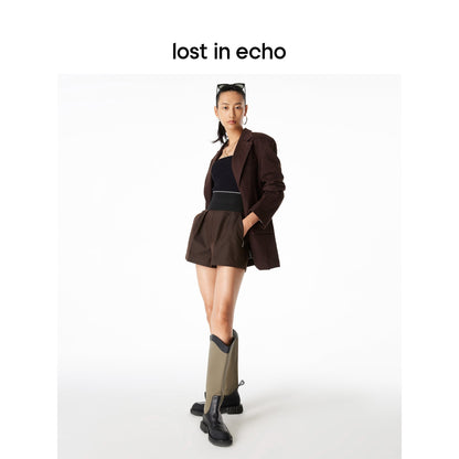 Lost In Echo Heel Cavalry Boots Sand