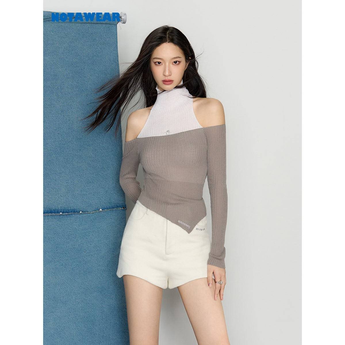 NotAwear Color Blocked Fake-2-Piece Knit top