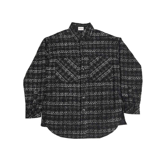 Charlie Luciano Tweed Over Shirt Black