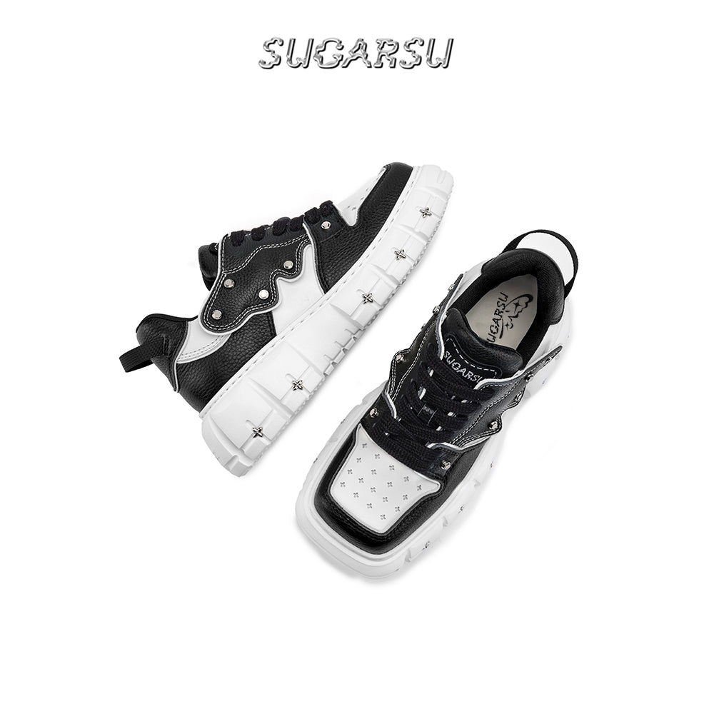 SugarSu Square Toe Stud Sneaker Black