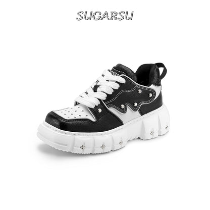 SugarSu Square Toe Stud Sneaker Black