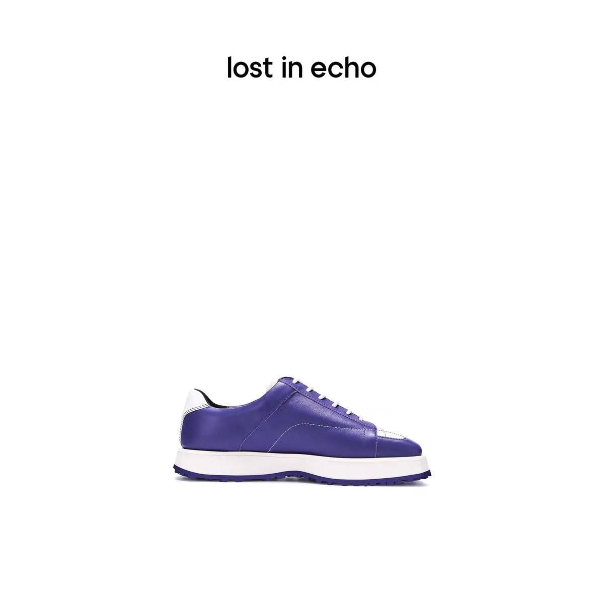 Lost In Echo Color Blocked Leather Brogues Purple