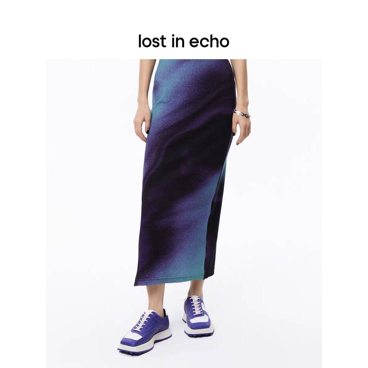 Lost In Echo Color Blocked Leather Brogues Purple