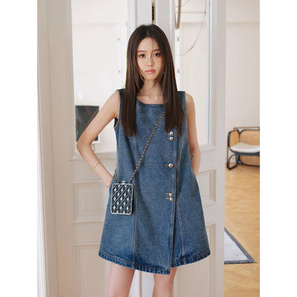 Marc Moore Vintage Buckle Denim Dress