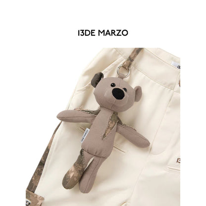 13De Marzo Plush Bear Camo Patch Pants Cream