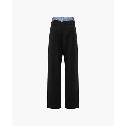 Ann Andelman Denim Wasit Suit Pants Black